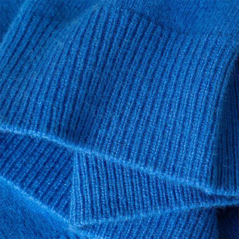 المرأة هوديي سترة 100% بحيرة الطبيعية الأزرق مقنعين الرقبة طويلة الأكمام البلوز الأعلى الدافئة الخريف الشتاء M1464