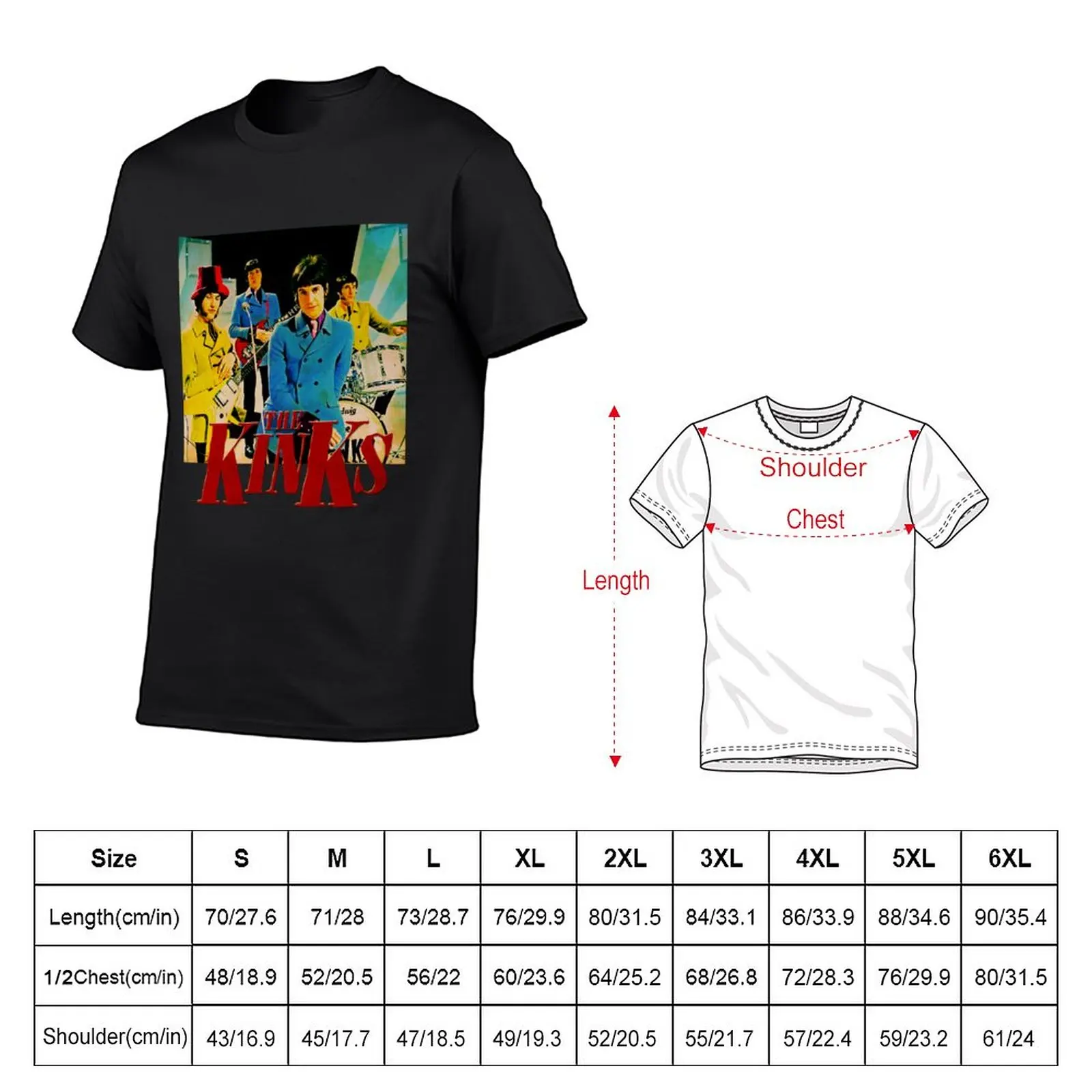 New The Kinks T-Shirt blank t shirts anime clothes graphic t shirts men clothing