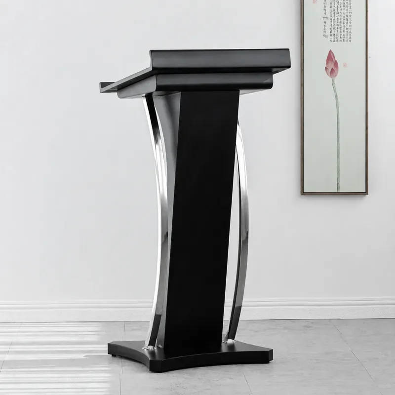 Modern Lecture Desk for School Meeting Room Speaker Podium Reception Counter Property Registration Concierge Station