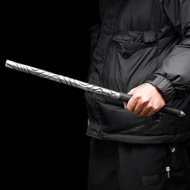 1PCS Outdoor EDC High Strength Steel Martial Arts Filipino Solid Short Stick Car Emergency Tool