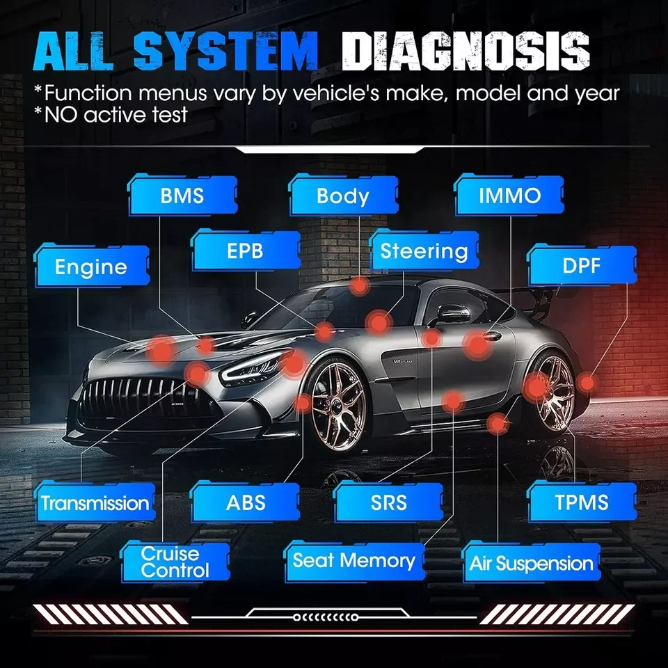 TOPDON Artidiag800 BT 2 OBD2 Strumento diagnostico per auto professionale Scanner automobilistico Strumento di scansione per tutti i sistemi Aggiornamento gratuito a vita ECU