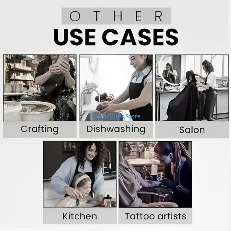 50LE Water odporny na ceramikę fartuch z kieszeniami pełne pokrycie garncarską nogę dla kobiet