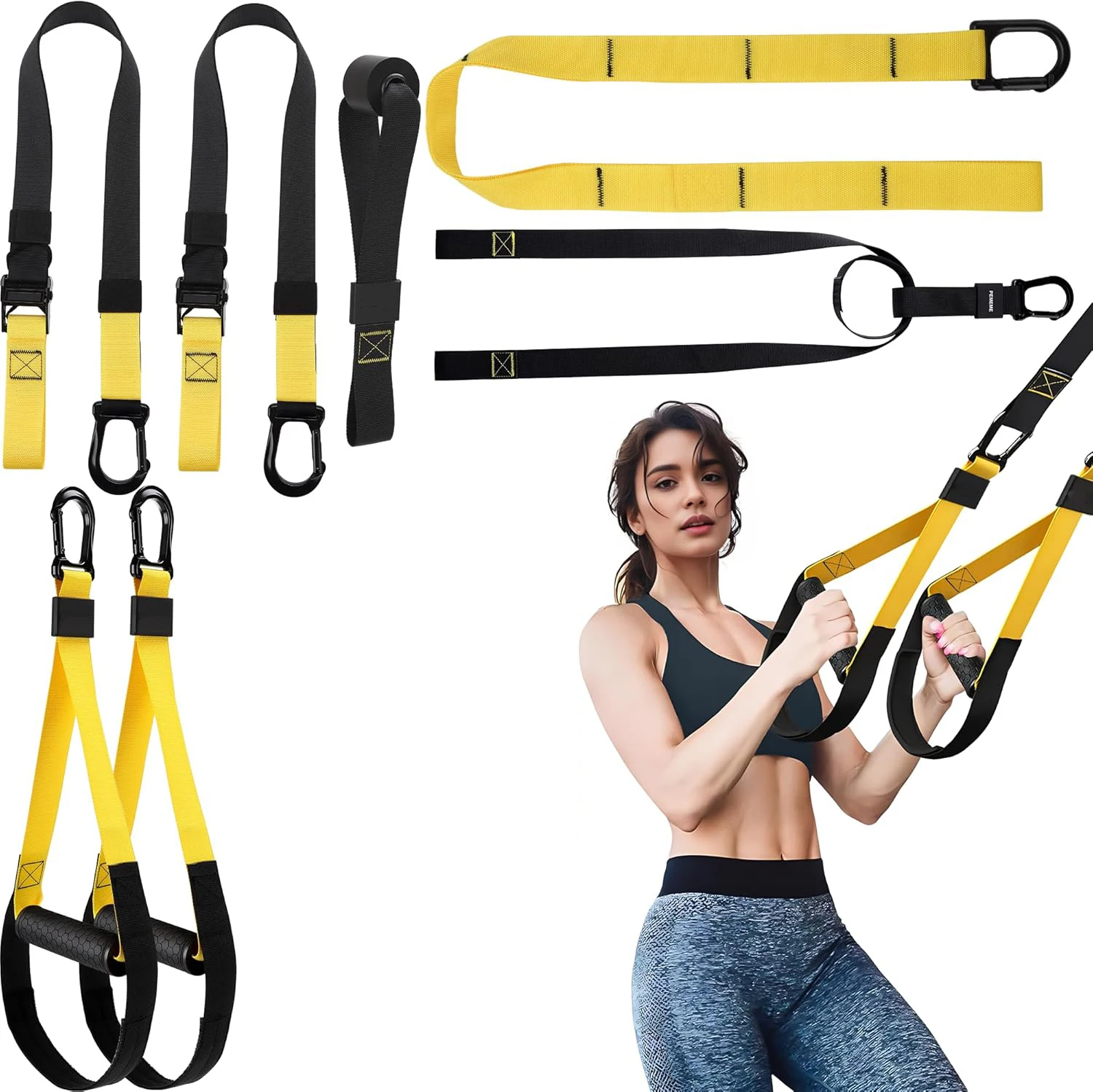 Fitness Hanging Training Gym Strap Suspension Trainer Belt Workout Horizontal Bar Arm Strength Training Elastic Straps