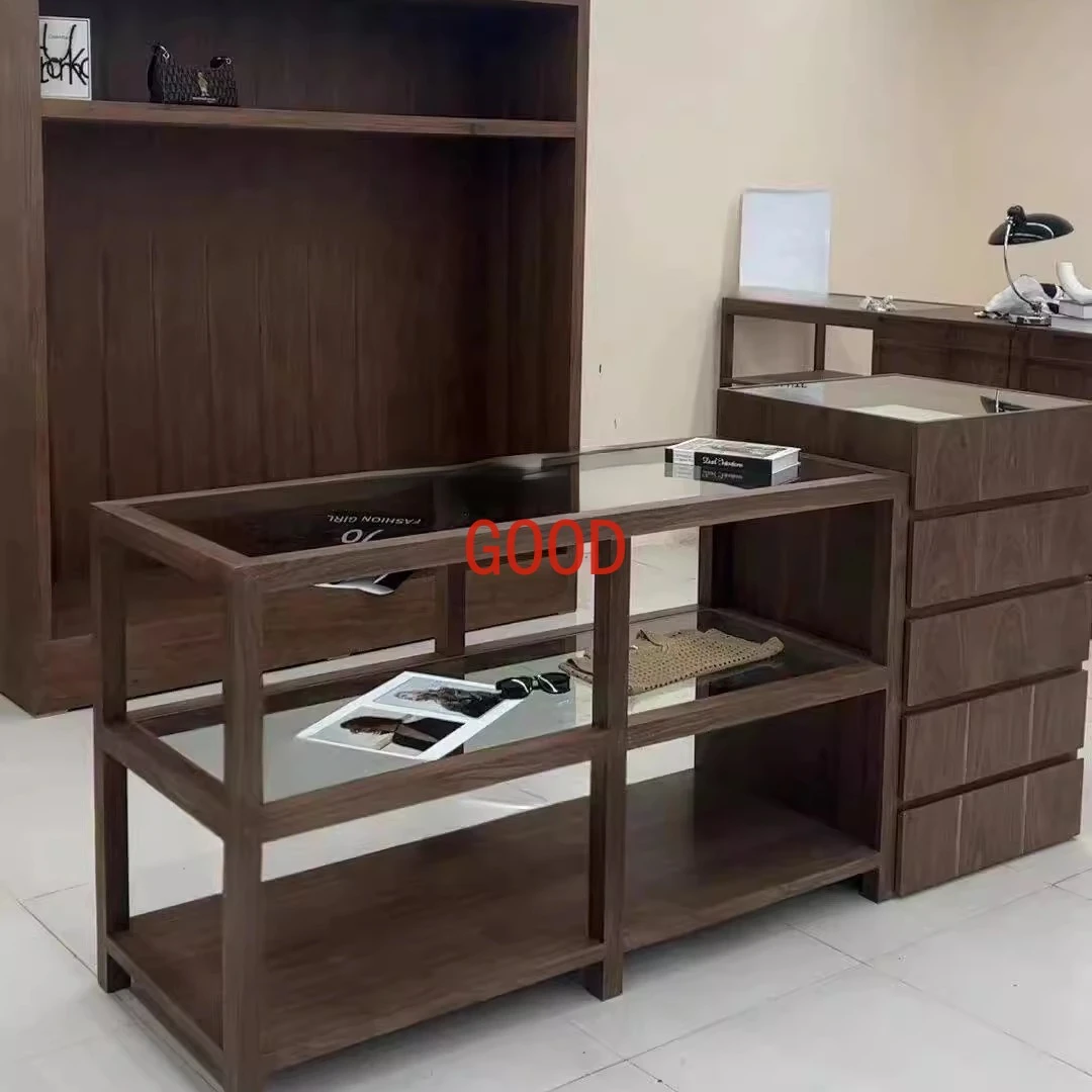 Clothing Store Middle Island Table Ornament Display Cabinet Clothing Display Table Retro Style Display Cabinet