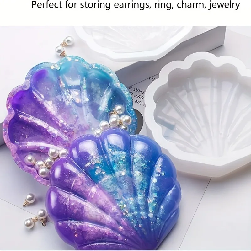 DIY Seashell Resin Mold Kit - Craft Unique Jewelry & Keepsake Boxes, Easy-to-Use Silicone, Ideal Gift & Home Decor