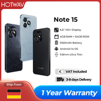 HOTWAV Note 15 Smartphone 6.6'' HD+ Display Android 14 5160mAh Mobile Phone 8(4+4)GB+64GB Octa-Core 13MP Ultra-Thin Cellphone