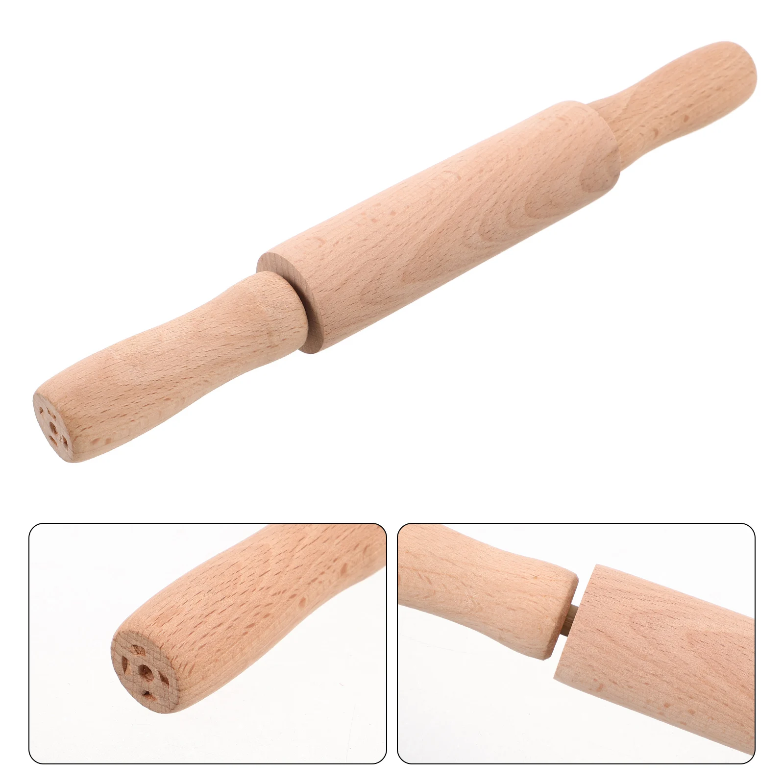Mini rouleau à pâtisserie en bois 23CM, outil de cuisine pour enfants, artisanat en argile, rouleau à pâtisserie, jouet de cuisson pour enfants, jouet de cuisine simulé