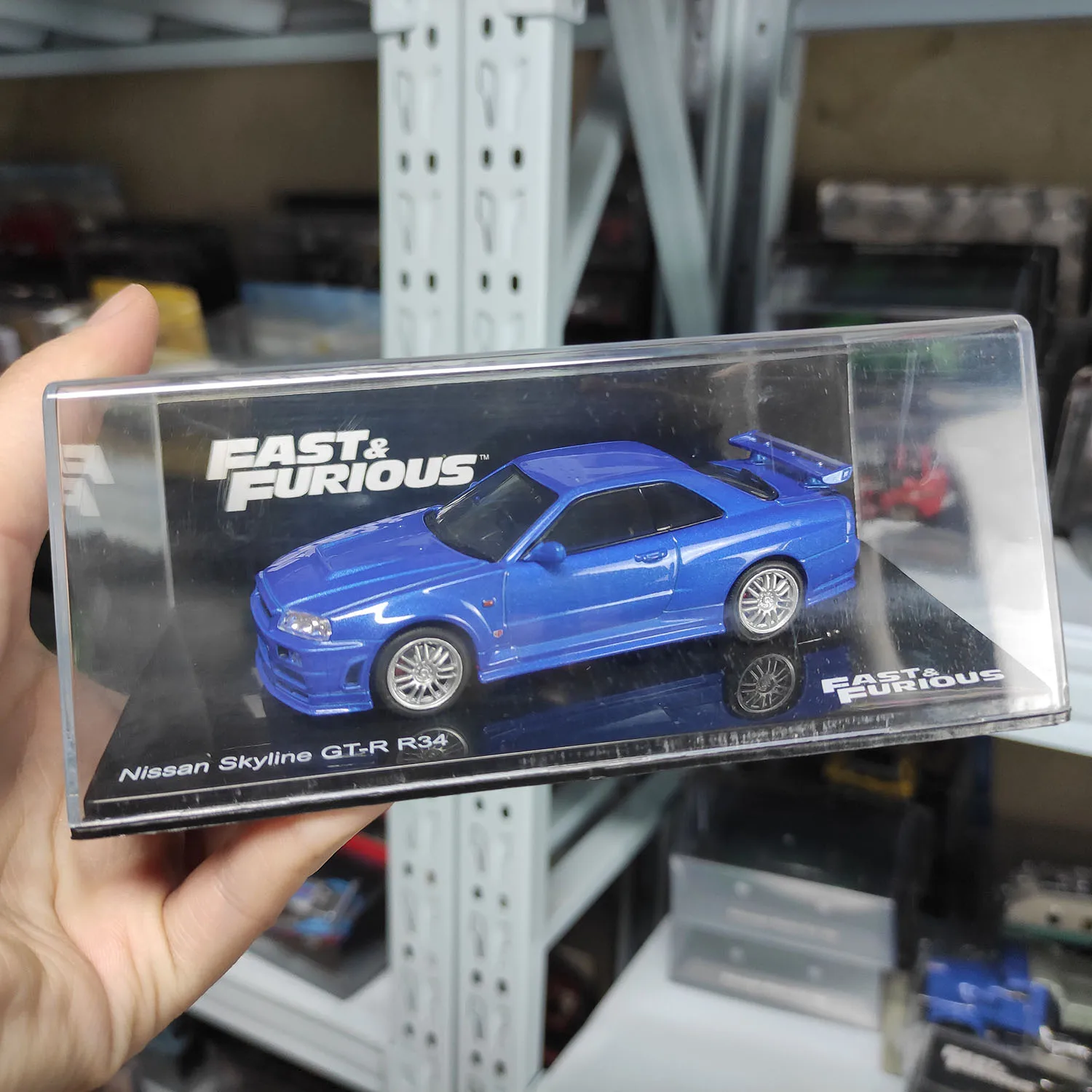 Diecast IXO 1:43 Scale Skyline GT-R R34 Blue Alloy Car Model