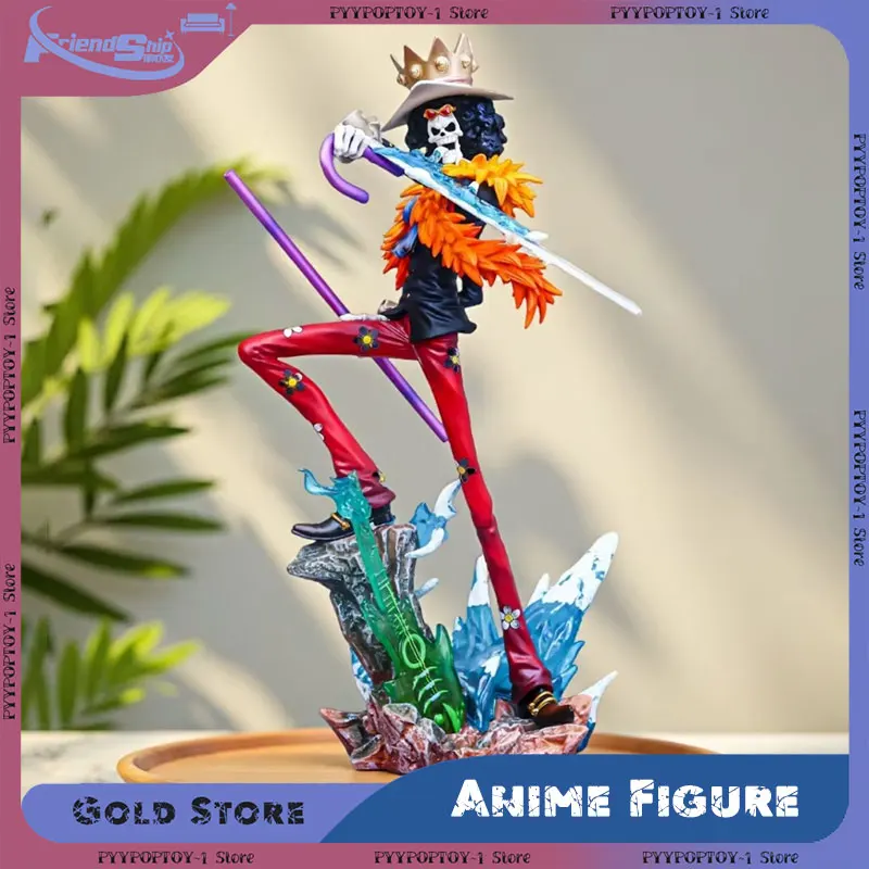 

Anime One Piece Figure LX Brook King of Souls Musician Action Figures Burukku PVC Statue Desktop Decor Collection Model Toy Gift