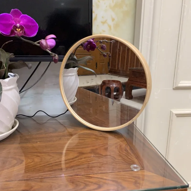 Circular wooden frame with infinite extension, abyss mirror, modern creativity, unique thousand layer mirror, home decoration pr