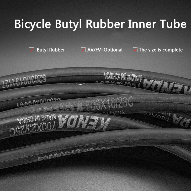 KENDA Bicycle Inner Tube 1PC 700C 23-25C 28-32C 35-43C Schrader Presta Butyl Rubber MTB Road Bike Tube Inner Tyre Bicycle Parts