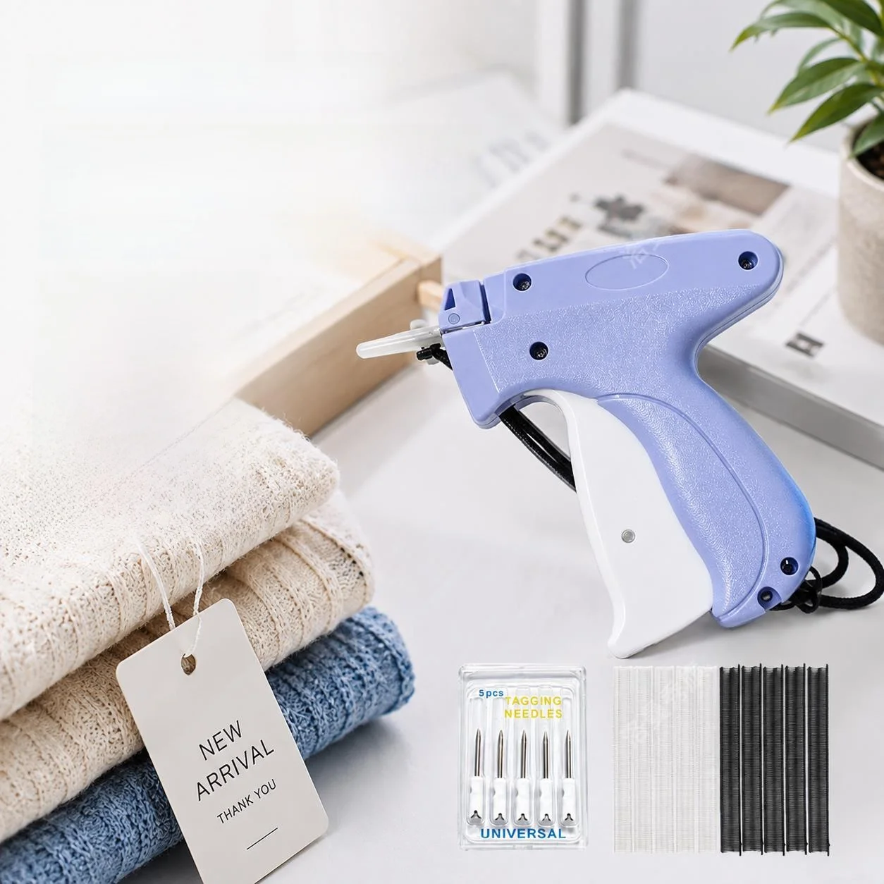 Handheld Fine Needle Tag Gun Clothing Label Gun Tag Gun Garment Labeling Machine Tag Gun Adhesive Pin Gun Industrial Sewing M...