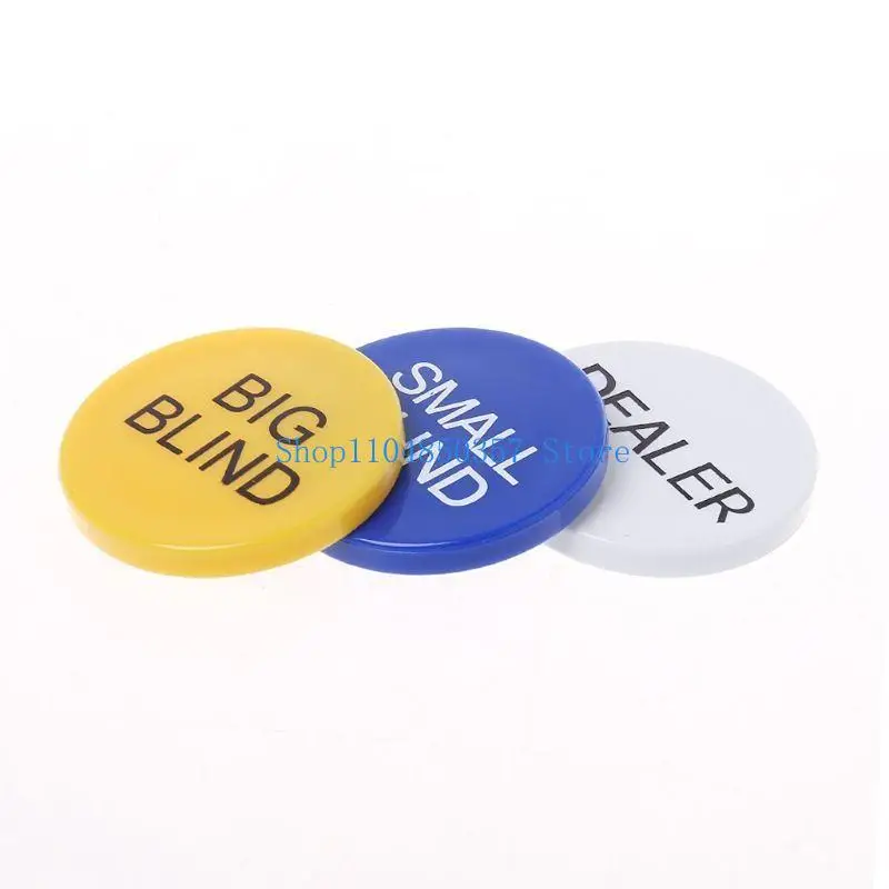

5asd Games & Sports Expert Small Blind, Big Blind, Dealer Puck Buttons | Set of 3 Casino Hold Dealer Accessory