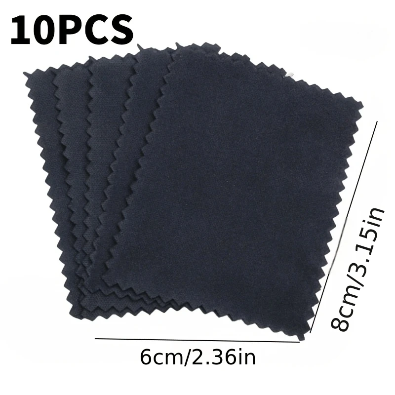 1Pack 10PCS Gold Silver Jewelry Polishing Cloth - Suitable for Cleaning Rings, Necklaces, Bracelets, And Jewelry, Anti Oxidation