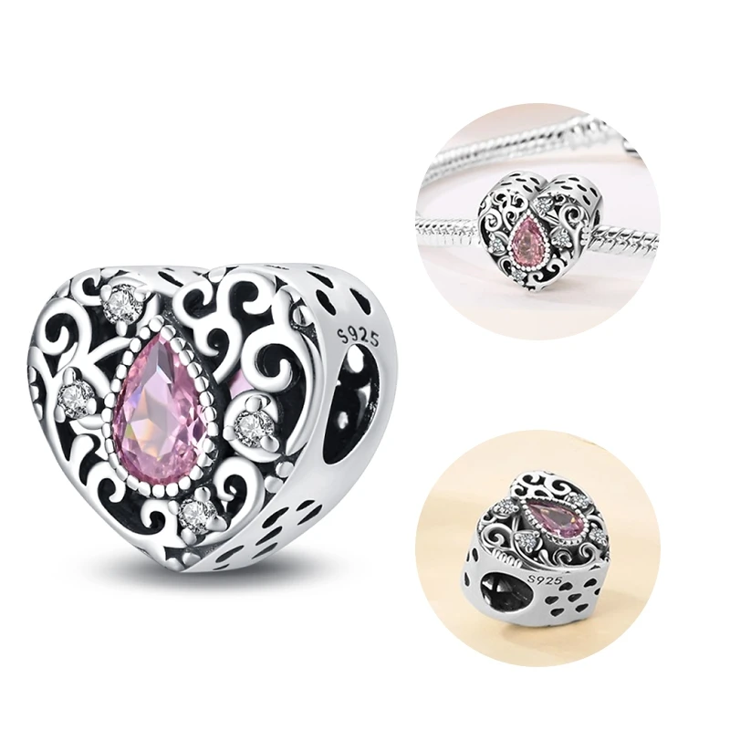 2024 New Romantic Retro Classic Guardian Lotus Charm Beads Fits Pandora 925 Original Bracelet Women Silver Pendant Bead Jewelry