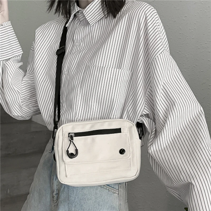 Women Canvas Messenger Bag Youth Ladies Fashion Shoulder Bag Student Large Capacity Female Crossbody Bags Woman Bag Fashion