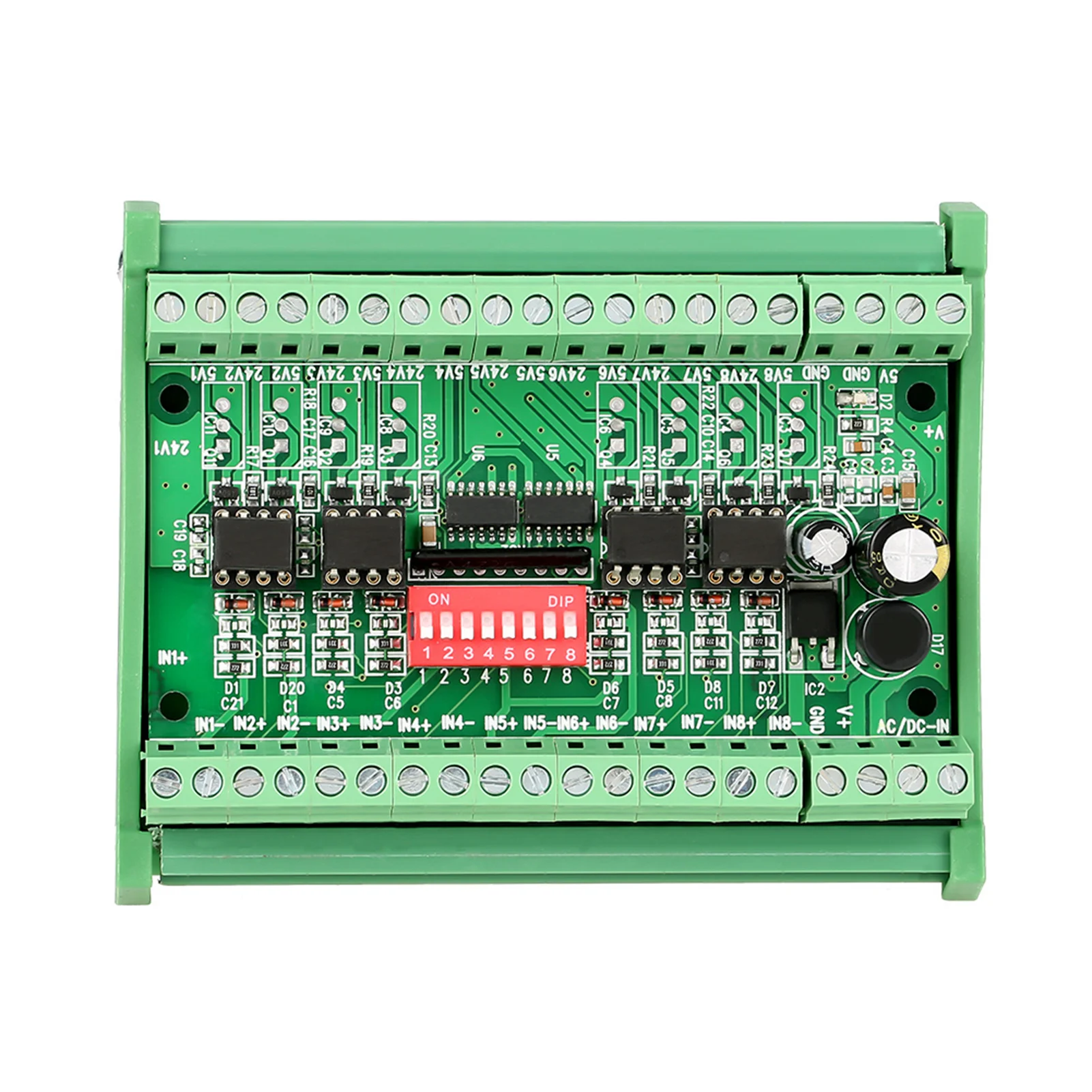 

8-Channel Level Converter Module 8-Channel NPN/PNP to NPN 5V/24V SquareWave Conversion Module Level Converter 10MHZ