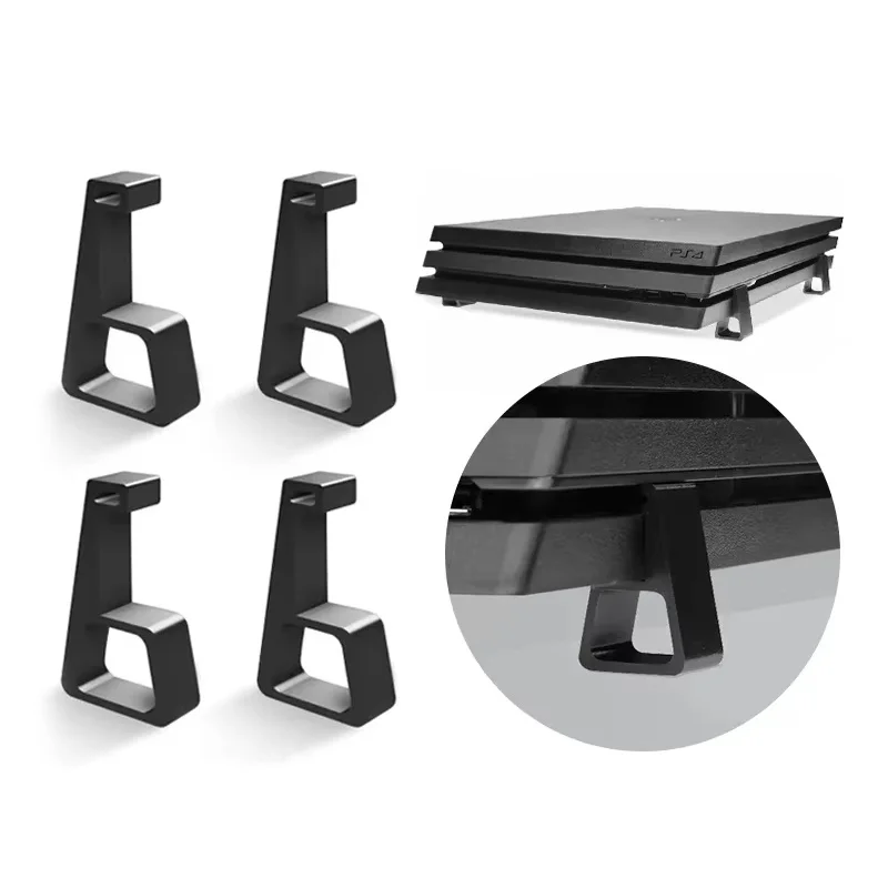 Shock Resistant Console Stand 4Pcs Heighten Feet Bracket Cooling Stand Base Game Machine Accessories For PS4 Slim Pro Console