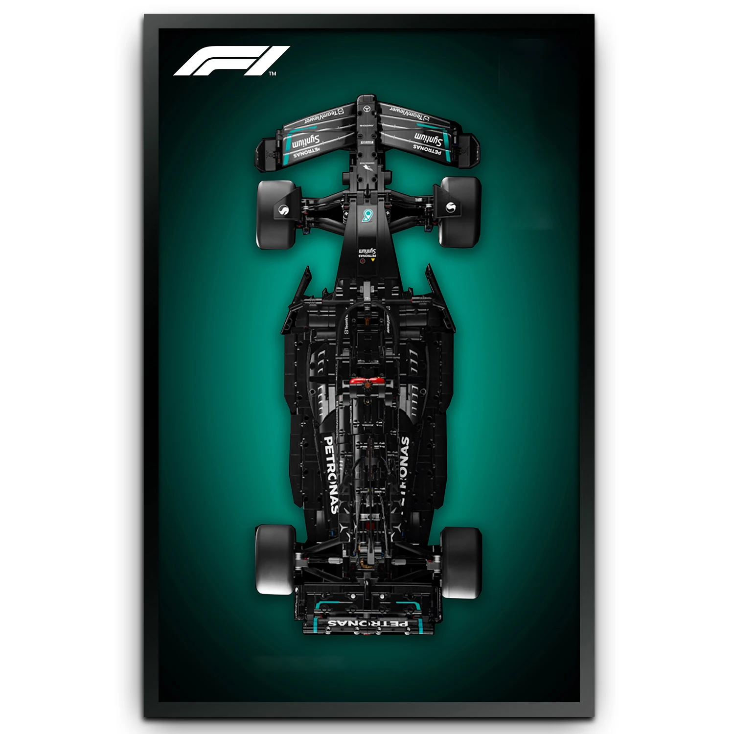 Placa de parede para Lego 42171 Mercedes-AMG F1 W14 E, modelo adulto de corrida de desempenho, adultos colecionáveis presentes