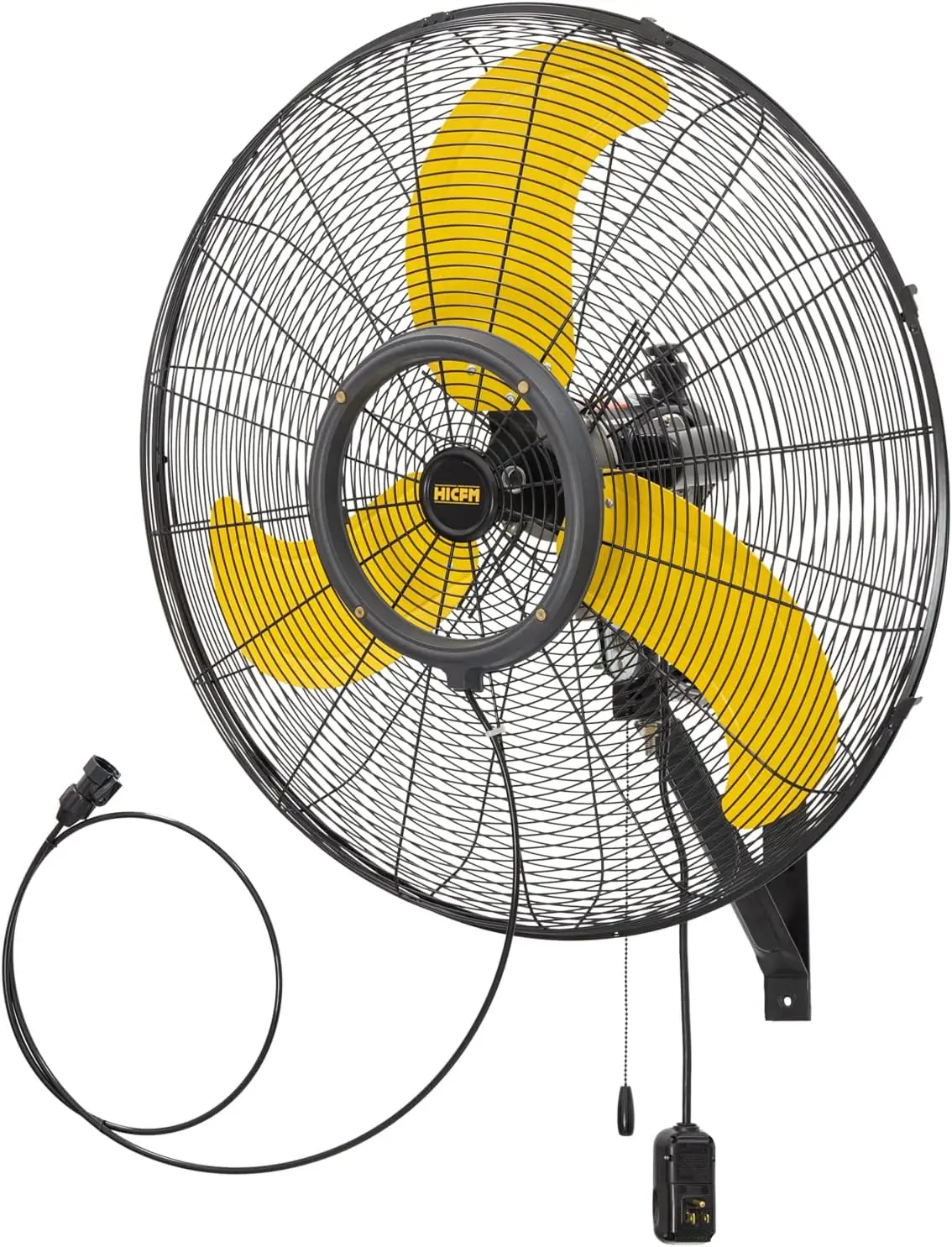 

30 inch Misting Outdoor Oscillation Weatherproof Wall Mounted Fan with IP44 Enclosure Motor, GFCI Plug, 9300 CFM 3-Speeds High
