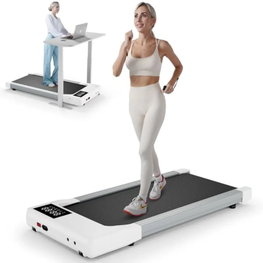 

Walking Pad 6-поклоненная регулируемая беговая дорожка под столом с дизайном без сборки, беспроводное приложение и дистанционным управлением, светодиодный цифровой дисплей