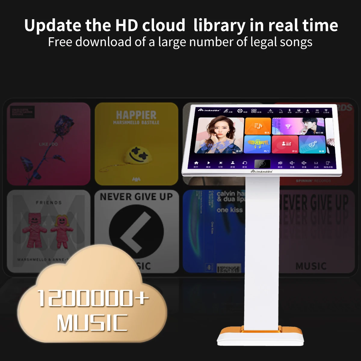 

2025 оптовая продажа InAndOn Singing Machine Караоке 21,5-дюймовая профессиональная караоке-система с сенсорным экраном 6 ТБ