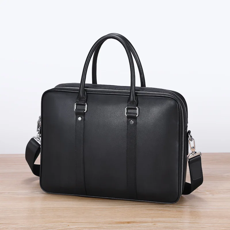 Handbag Genuine Messenger Luxury Men Leather Laptop Bag Computer Large Capacity Top Layer Cowhide Men's Business Brief Case