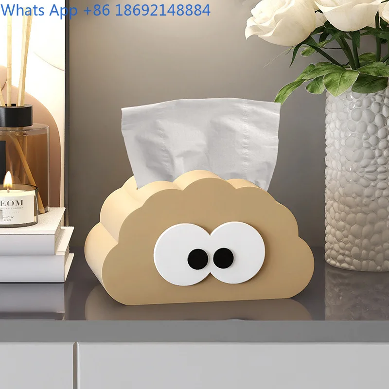 Creative Cloud Tissue Box Cartoon Napkin Holder Dopamine Aesthetic Unique Gift for Dining Room Birthday Decor