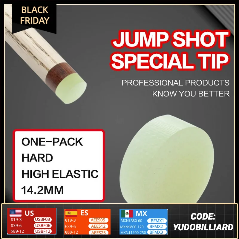 G10 Gue Tip Break & Jump Tips 14.2mm Crystal Glass Fiber Punch Jump Break Super Hard Made In Taiwan Pool Billiards Accessories