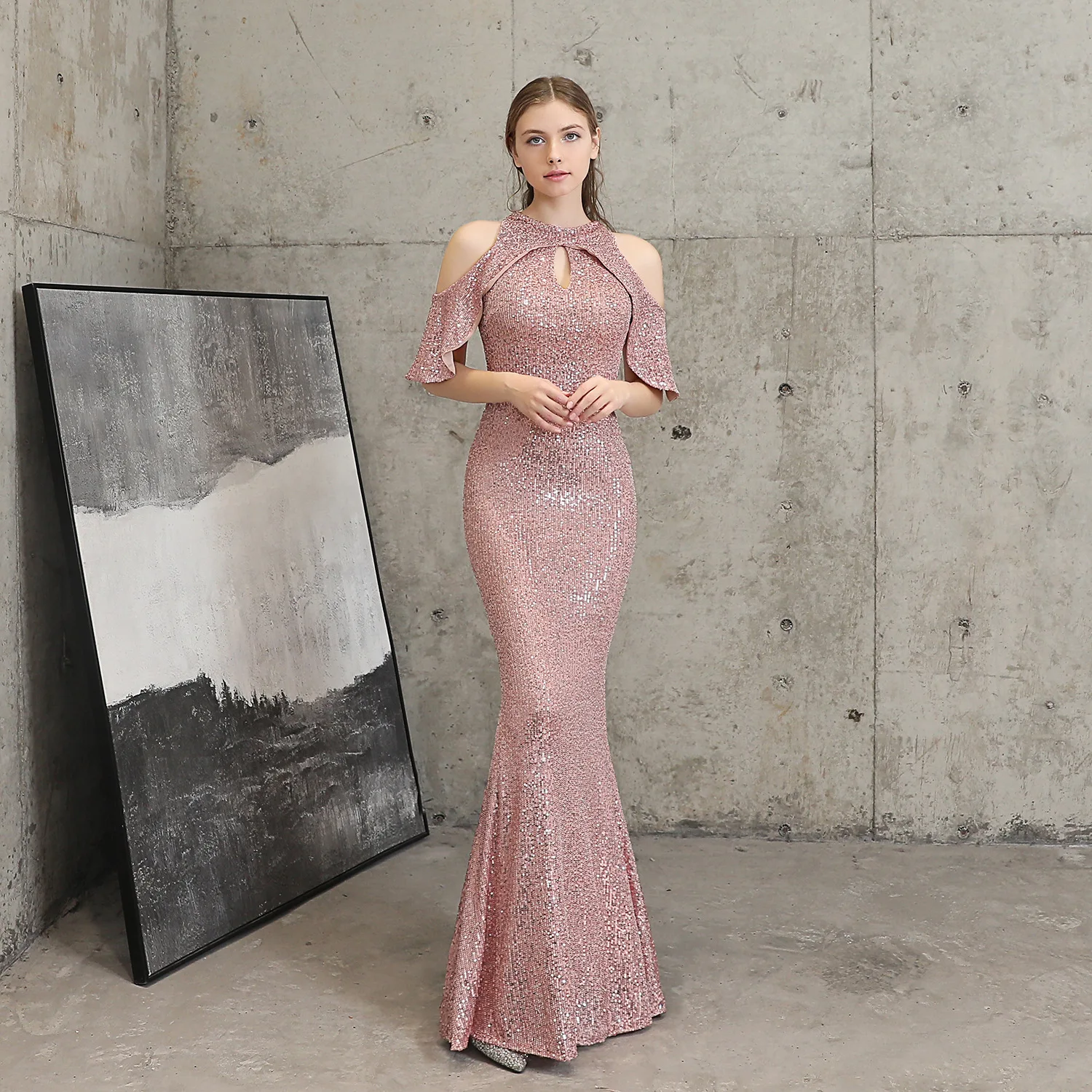 New Style Magic Evening Dresses Luxurious Gown Women Sequin Prom Dress Long Formal Grown for Beauty Contest