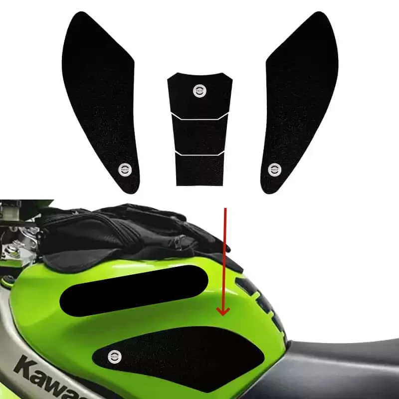 Motorcycle Sticker Tank Non Slip Tank Traction Side Pad Protective Decal For KAWASAKI ZX-6 2007-2008
