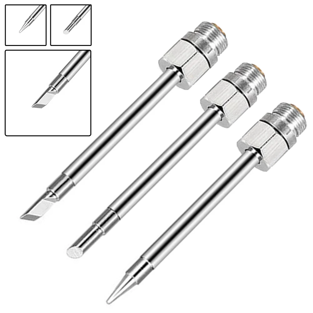 Welding Tips Soldering Iron Tip Tool 15W Silver Plating 51mm Accessories Copper For USB Welding Rework Tool Parts