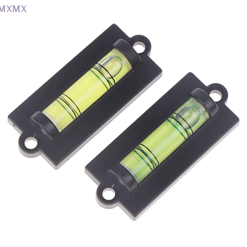 1/4Pcs Magnet Plastic Level Indicator Mini Bubble Leveler For Photo Frame Desk Daily Leveling Analysis Instruments