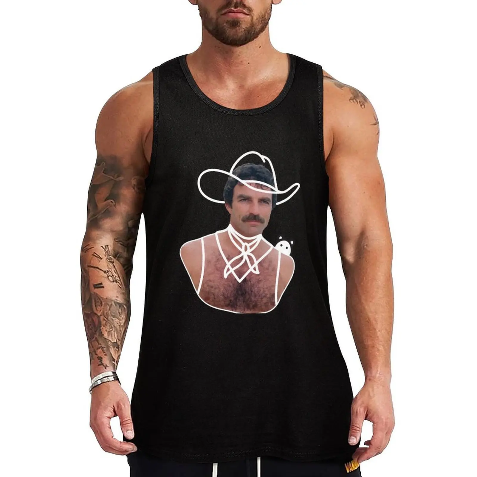 Tom Selleck Tank Top Performance Tank Top Moisture Wicking Workout Shirt