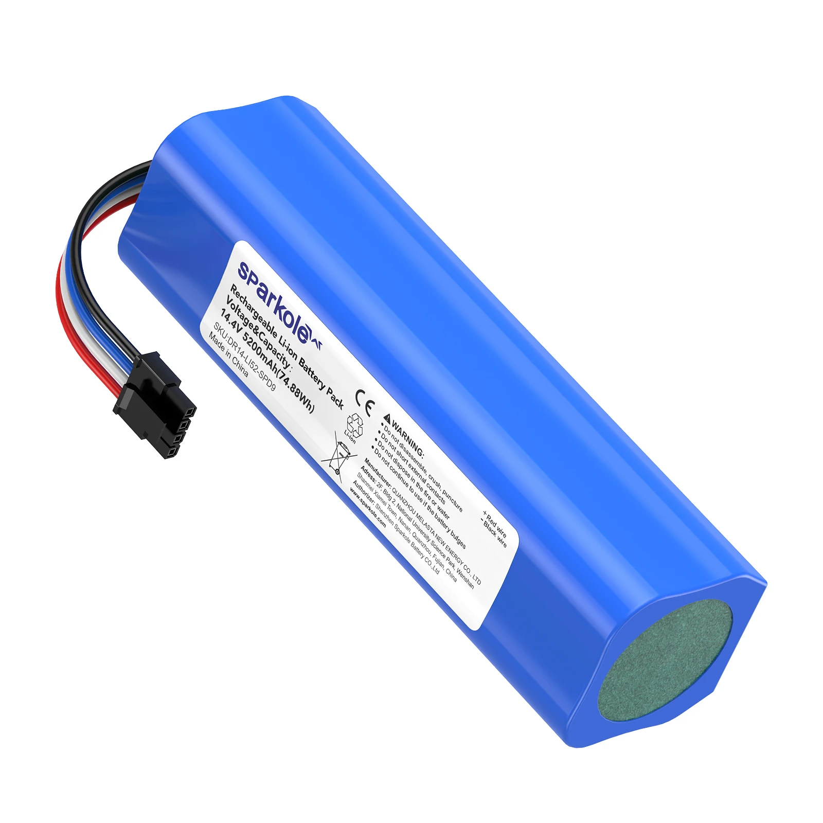 

Sparkole 14 В 5200 мАч литиевая батарея для Dreame, замена батареи для Dreame D9 F9 D10 D10s L10, аксессуары для пылесоса