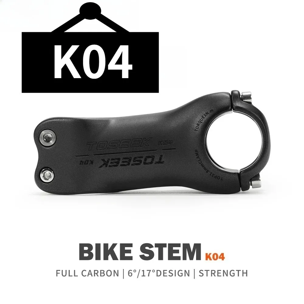 

K04 Full Carbon Fiber Mountain Bike Stem, Road Bike Stem, Complete Bicycle Handlebar Stem Parts Collection