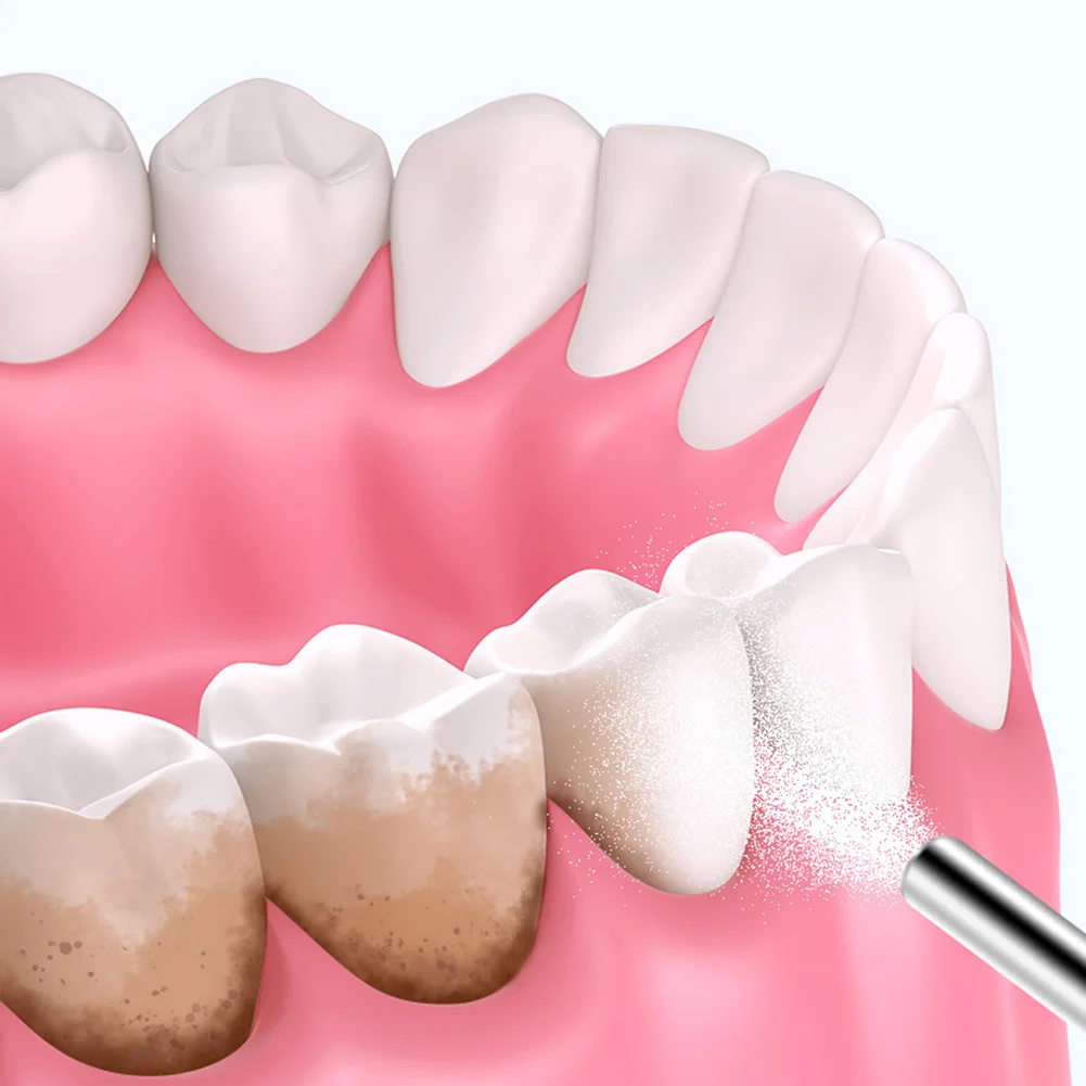 3 pz 130g/bottiglia sbiancamento dei denti essenza pulizia dentale polvere flusso d'aria lucidatura placca rimozione macchia menta limone 3 gusti