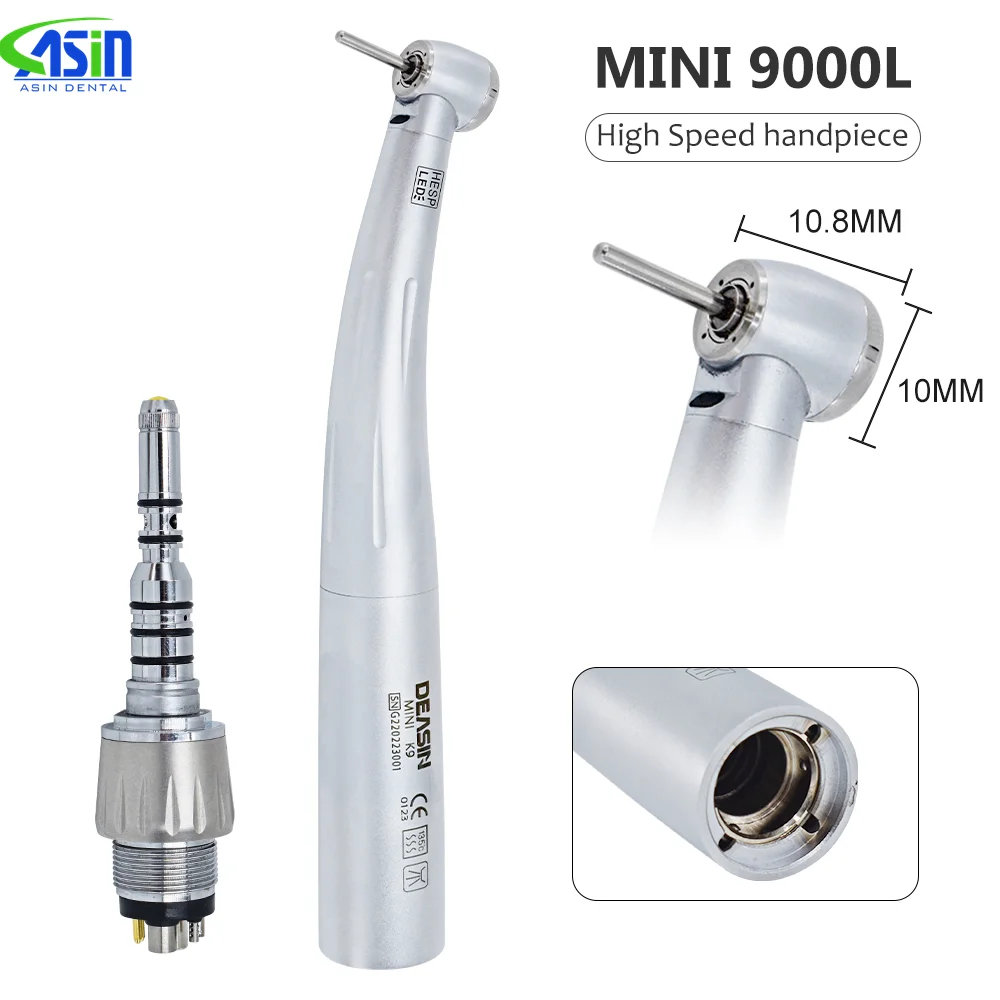 Dental MINI Head Fiber Optic High speed handpiece for kid Air Turbine Handpiece 9000L For Kavo Coupling dentistry Equipment Tool