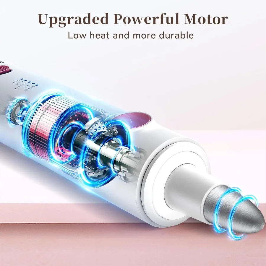 Electric Nail Drill 8in1 Cordless Electric Nail File with LED Light 5 Speeds Rechargeable Manicure and Pedicure Kit Hand Foot