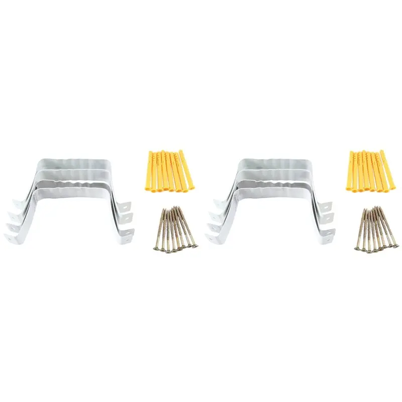 B97A-Downspout Adapter Gutter Downspout Strap 3X4 Leader Strap 3X4 (8 Pack) (White)
