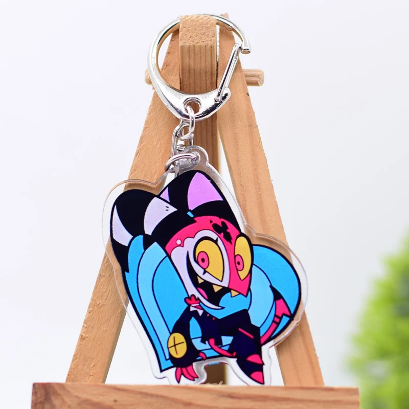 Helluva Boss Keychain, desenhos animados bonitos figuras chaveiros, 11 estilos, acrílico, acessórios kawaii