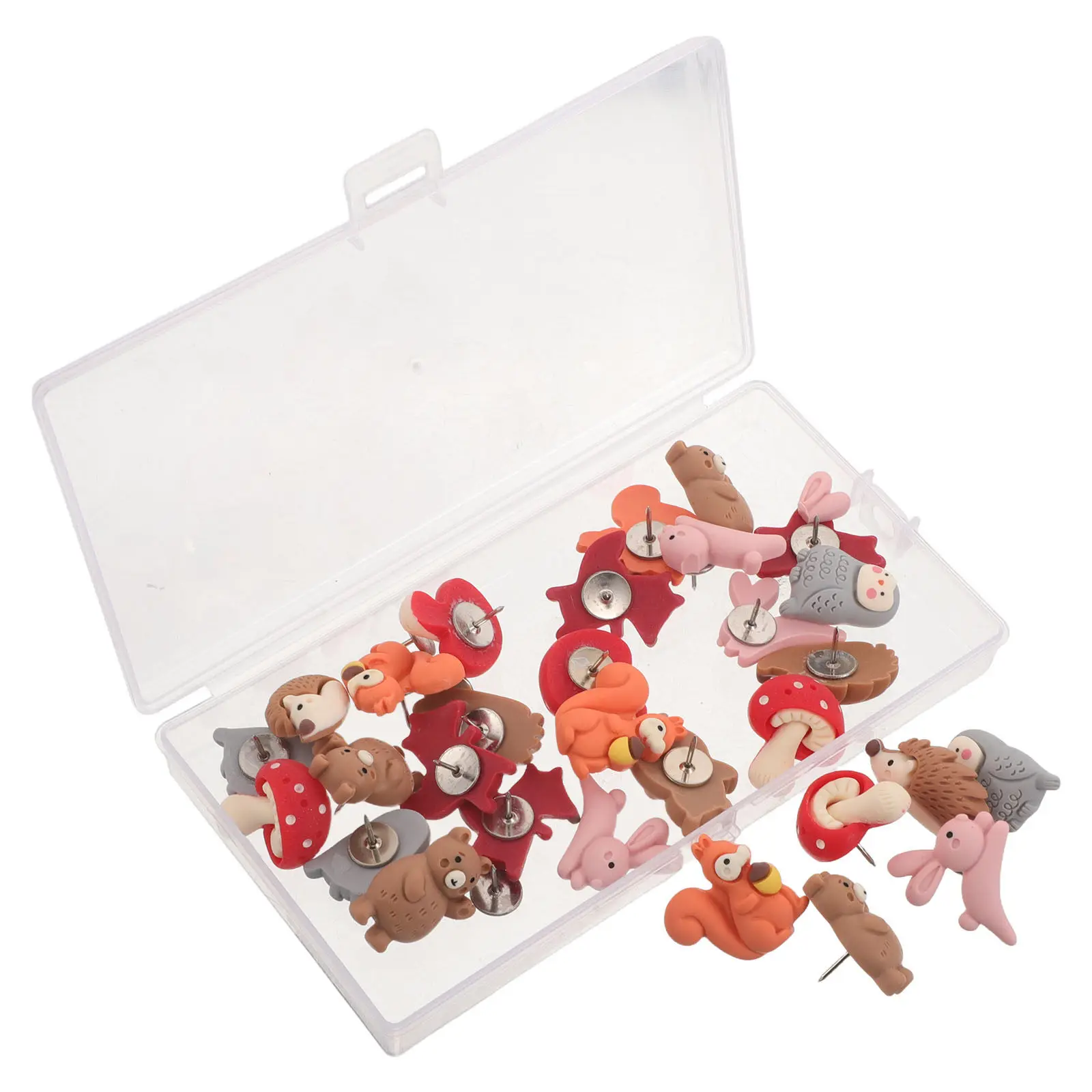 

30Pcs Artistic Animal Shaped Push Pins Multi Color Decorative Bulletin Board Push Pins for Corkboard Display Creative Craft