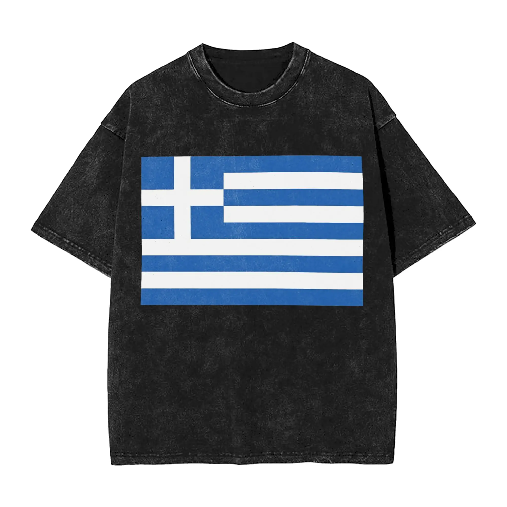 

Greek Flag Greece Hellas Hellenic Men T Shirt Washed Funny T Shirt Short Sleeve O Collar T-Shirts Pure Cotton Plus Size Clothes