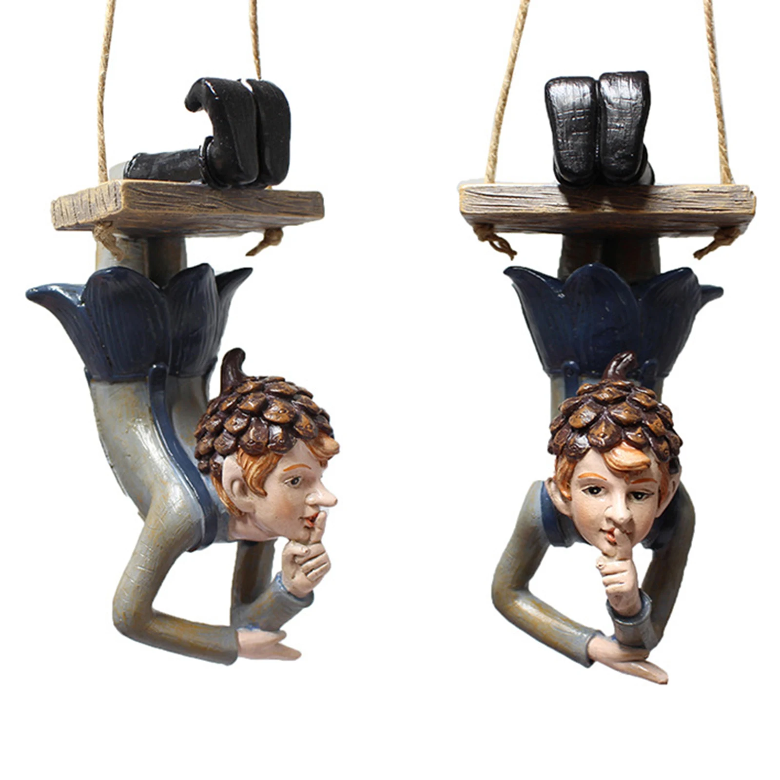Garden Hanging Elf Ornaments Home Decor Adorable Miniature Sculptures Handstand