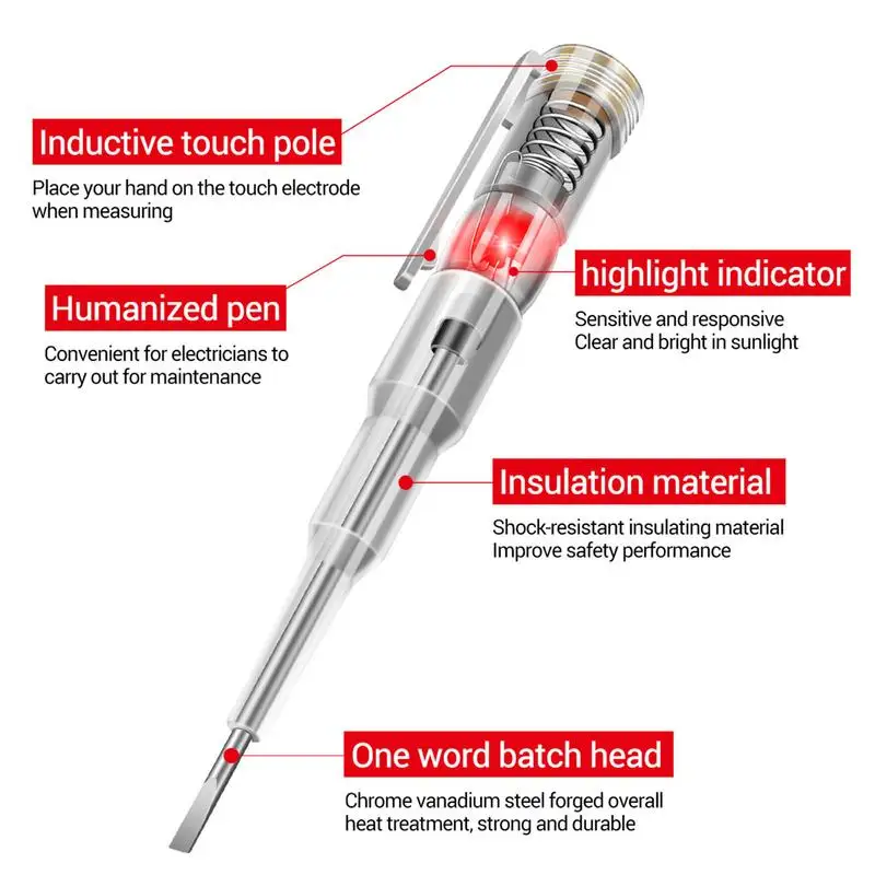 Voltage Test Screwdriver Professional Multifunctional Induction Test Pen Automatic Induction Voltage Tester Pen Auto Multimeter