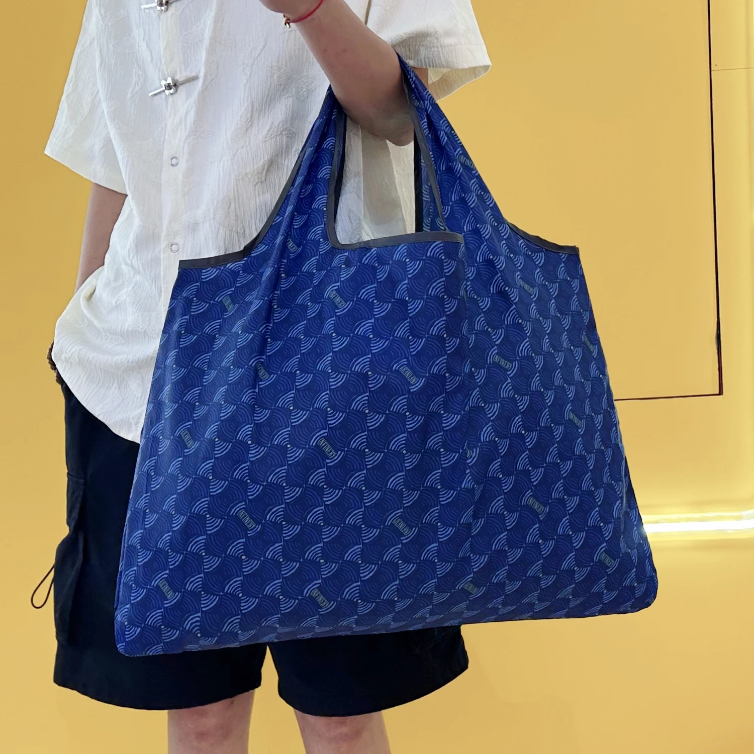 

Сумка через плечо, вместительная сумка через плечо, многоразовая сумка-портфель, экологичная легкая сумка для покупок с принтом