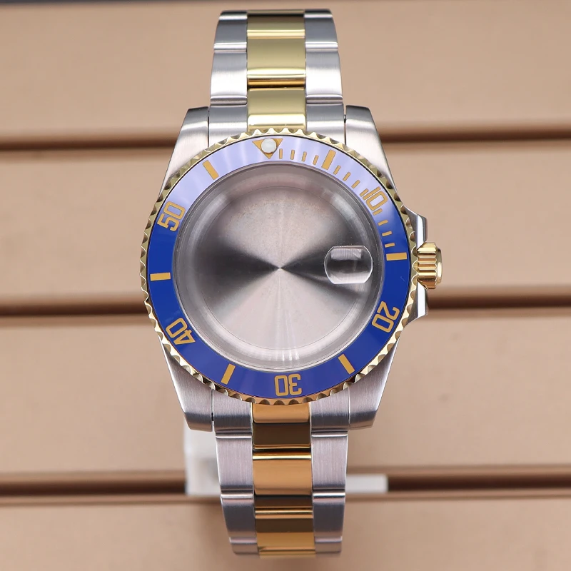 40mm 20ATM Diver Watch Case Strap Sapphire Glass For Nh35 Nh36 Nh34/38 Nh72 Miyota8215 ETA2824 Movement 28.5mm Dial Slide Buckle
