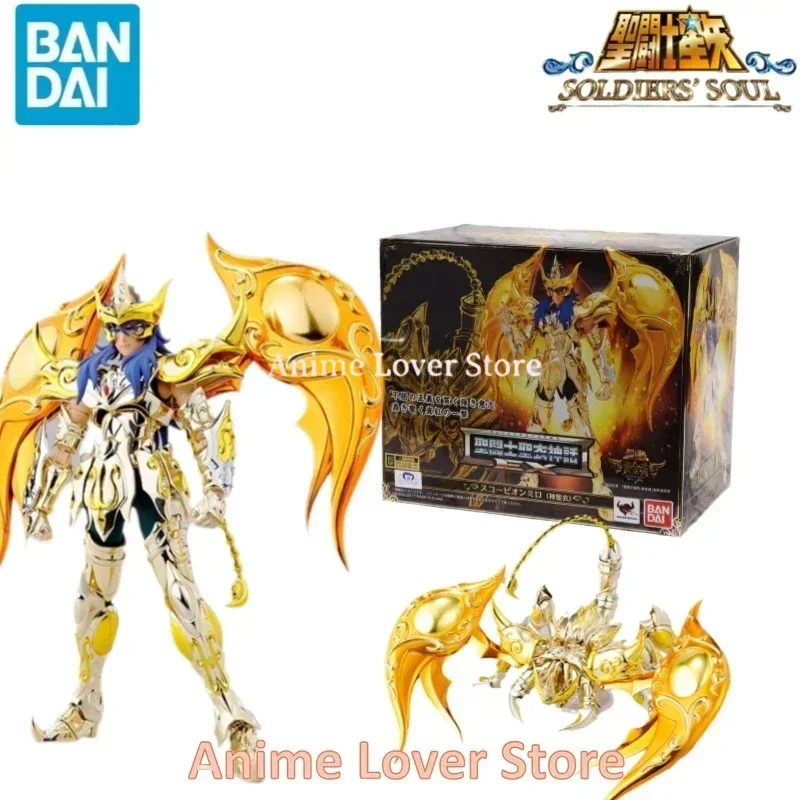 100% Bandai Original Saint Seiya Cloth Myth EX Scorpio Milo Gold Saint  Soul of Gold Anime Figures Toys for Kids Gift