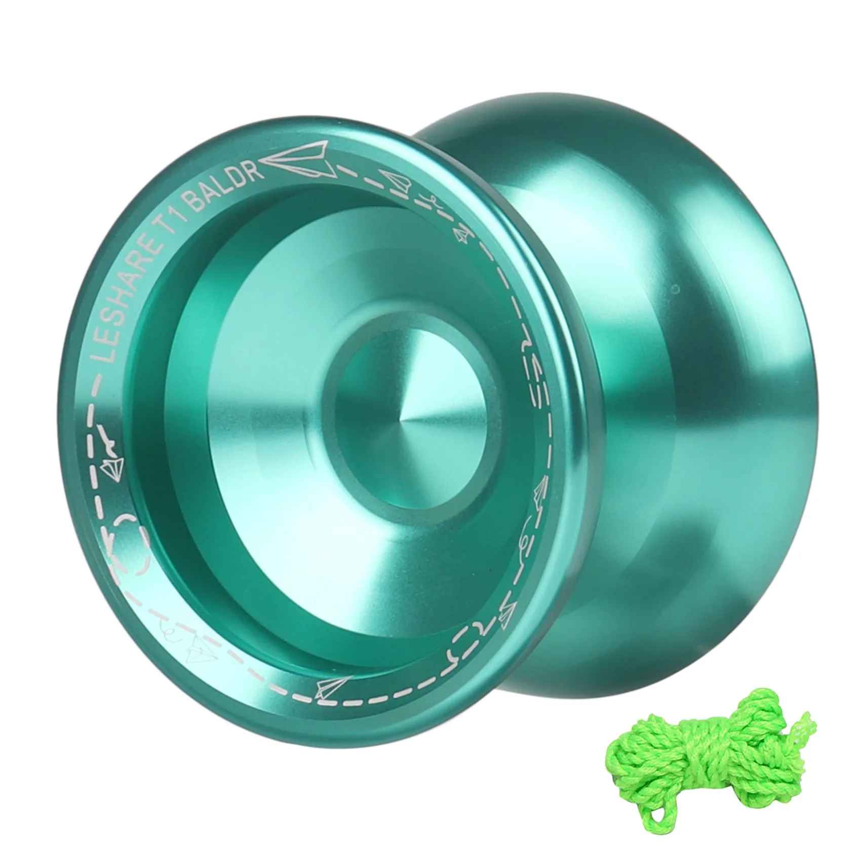 Yoyo Unresponsive Yoyo Competitive Yo-Yo,Alloy Yoyo for Beginners,Easy Practise Tricks,with Strings,Green