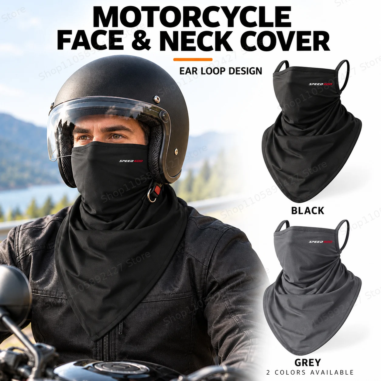 Motorcycle windproof Headscarf Outdoor Neck Head Cover Riding Face Shield For Triumph Speed 400 Speed400